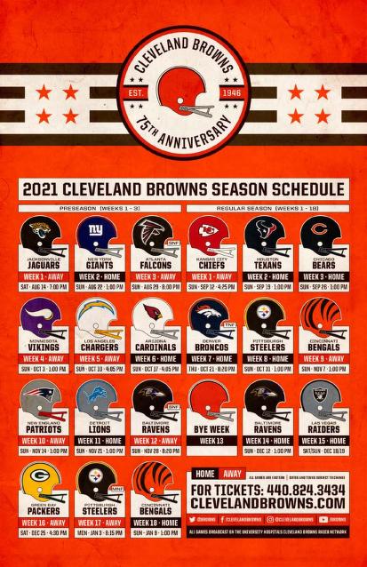 cleveland browns home schedule 2022